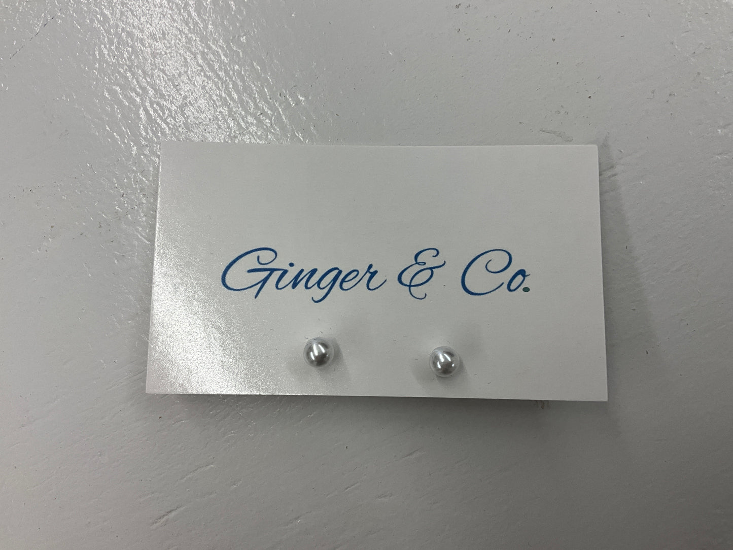 Pearl stud earrings