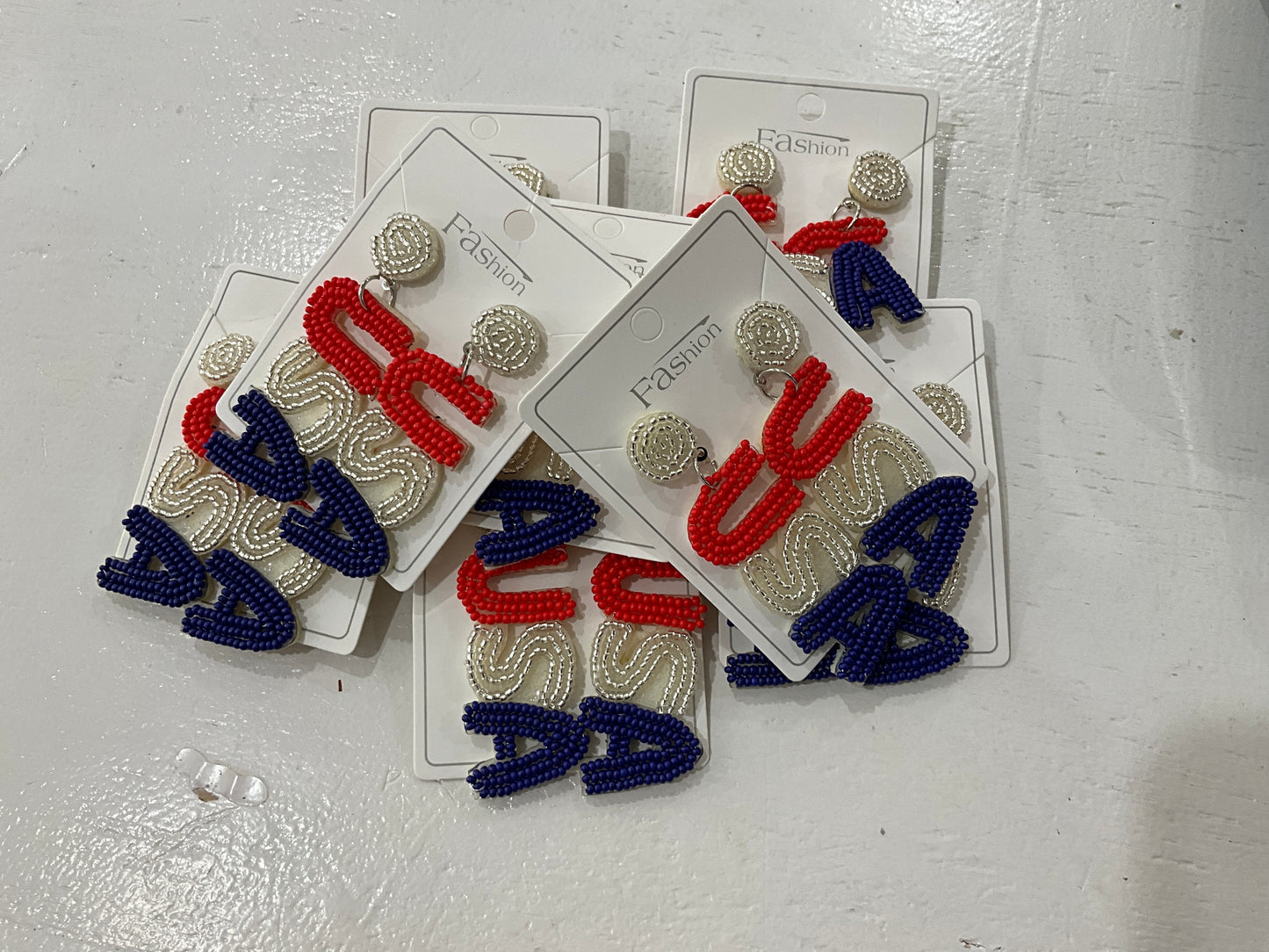 USA beaded earrings