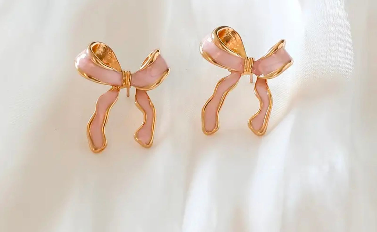 Bow ear pink/white