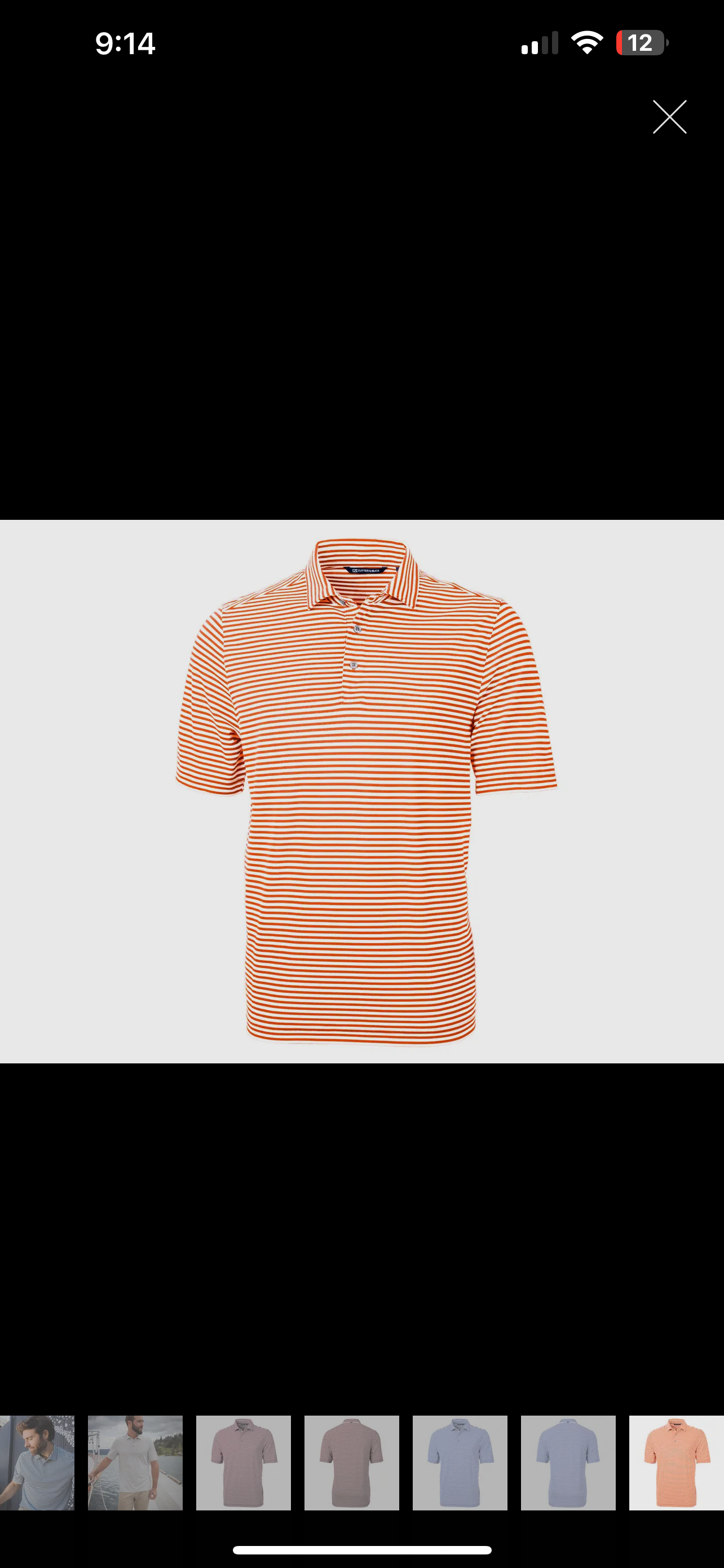 Striped cutter/buck RED
