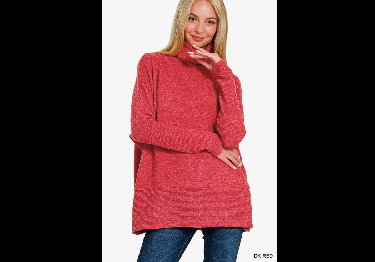 Turtle neck long sleeve sweater