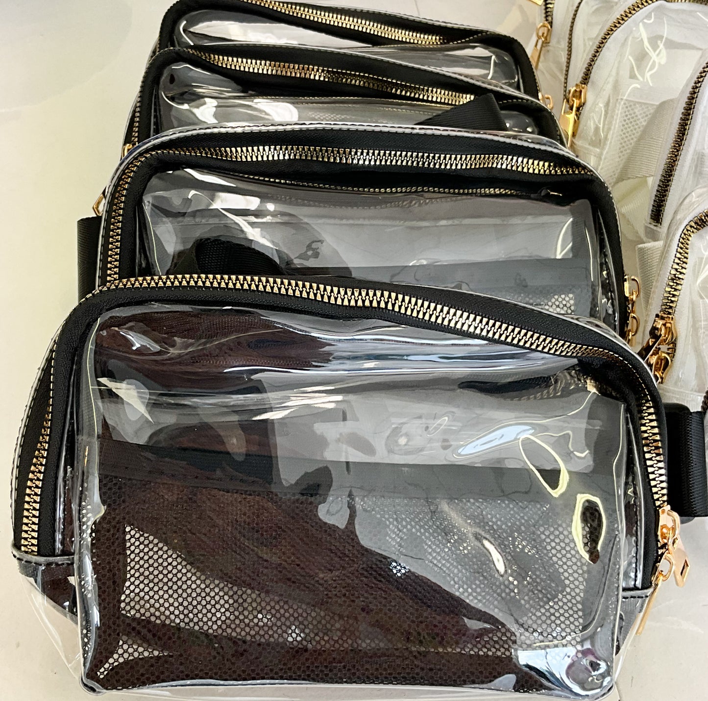 Clear stadium cross body bag