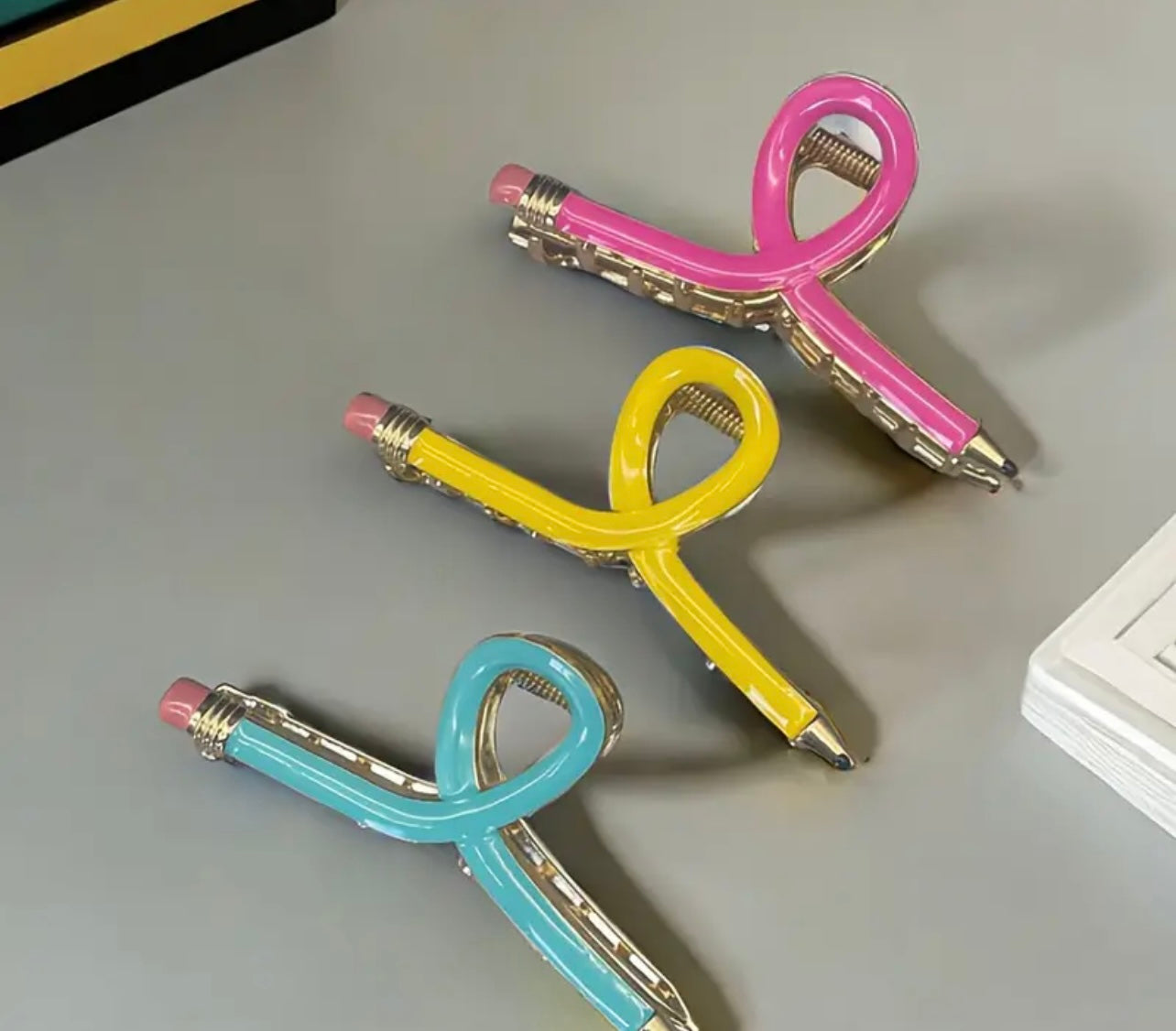 Pencil metal hair clip