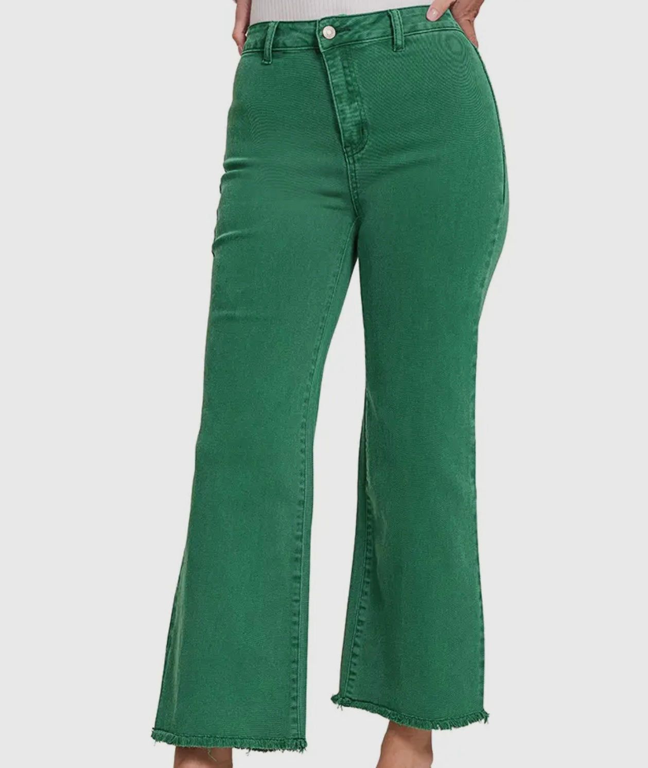 Acid washed green pants