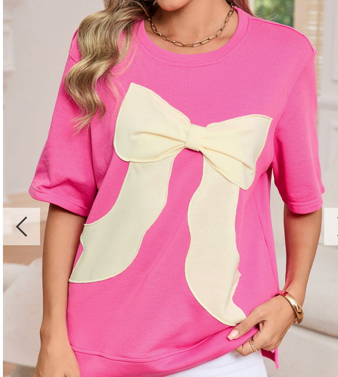 Pink bow sweater