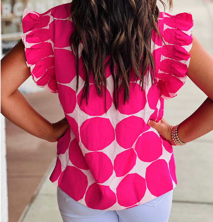 Pink Polka Dot top