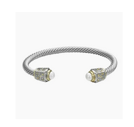 2 toned pearl cuff
