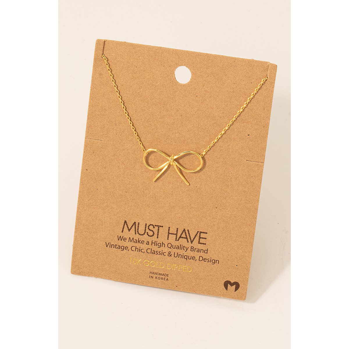 Gold Bow Neck
