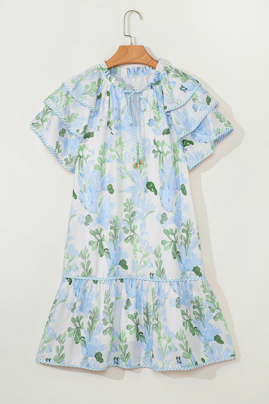 Sky blue puff dress