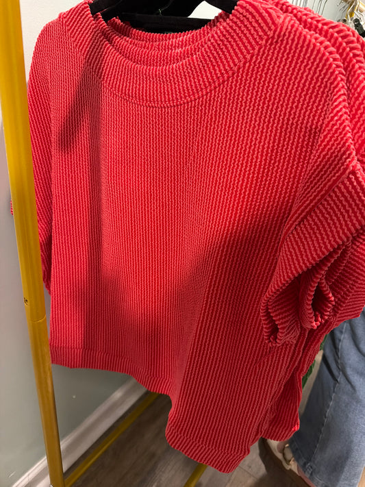 Zen ribbed cap sleeve