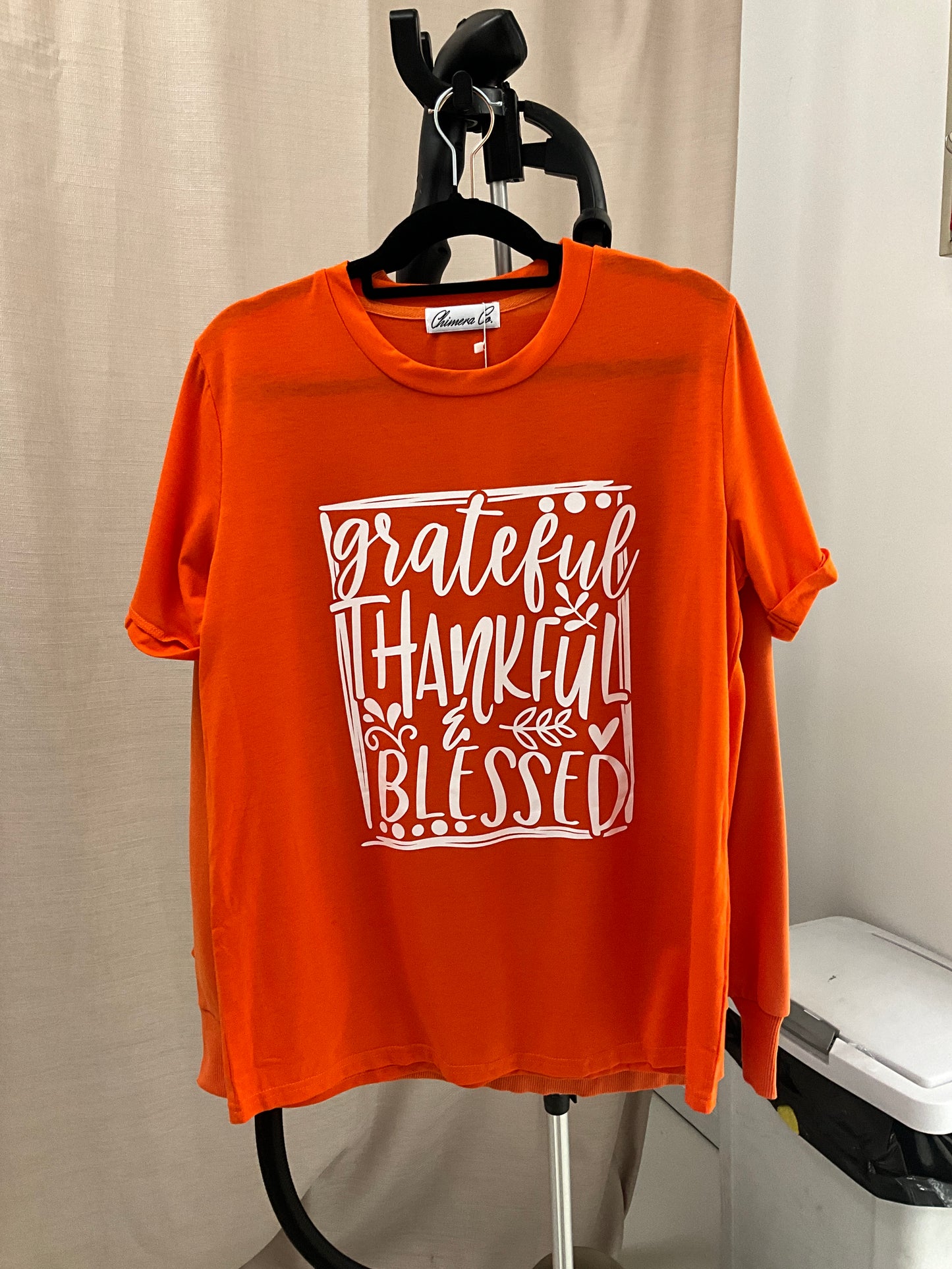 Thankful - orange- tee