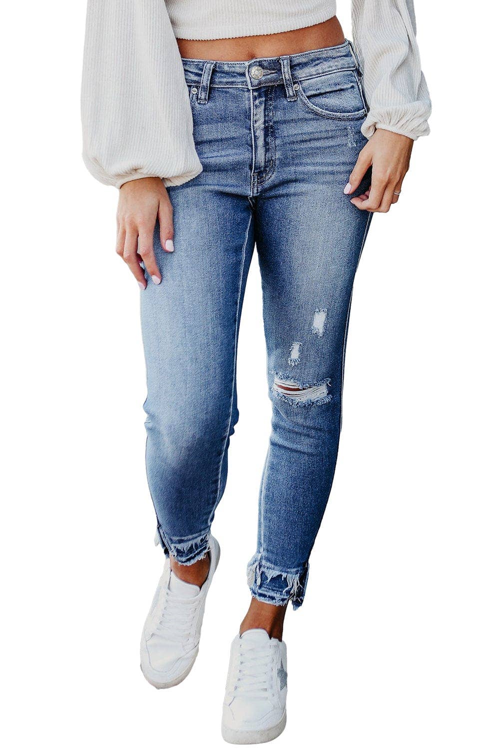 Kezia Skinny Jeans: Light Blue / 10