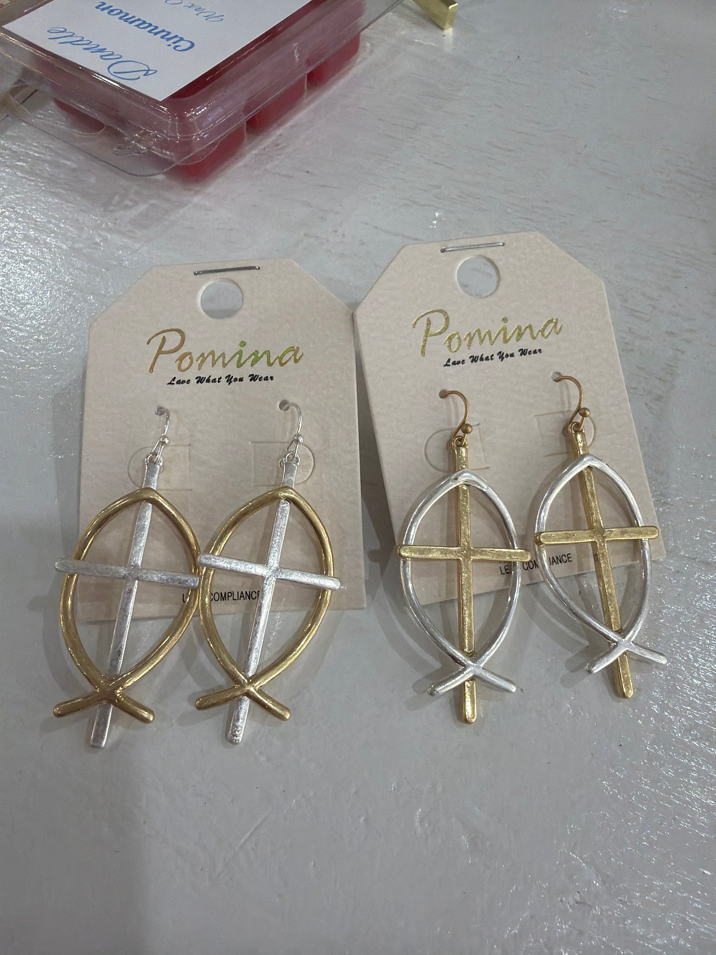 Two tone earrings