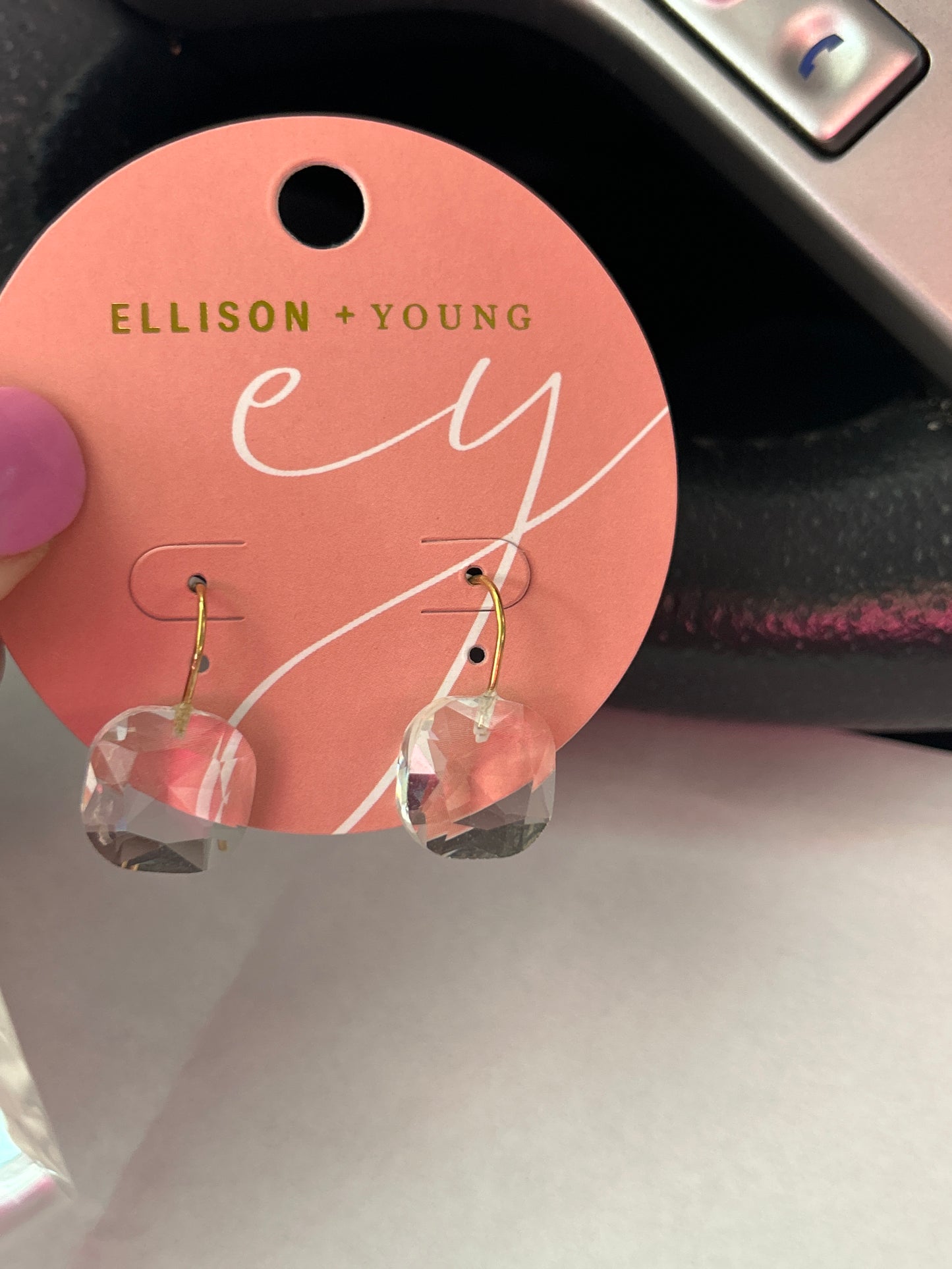 Crystal dangle earrings