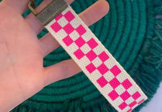 Fabric wristlet key fob