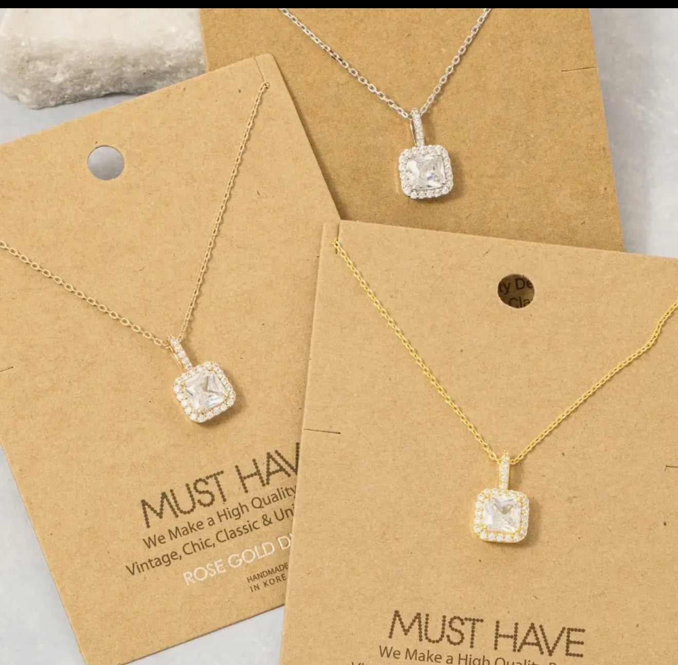 Gold rhinestone neck