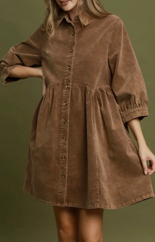 Baby Doll button short dress