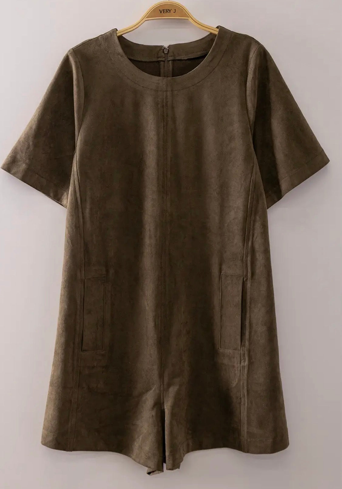 Suede Romper