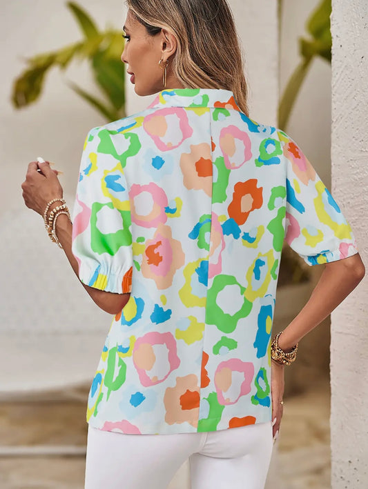 Abstract print top