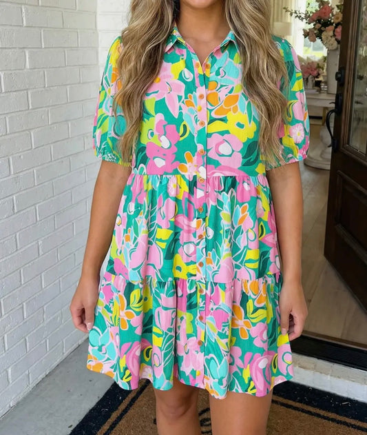 Floral baby doll dress