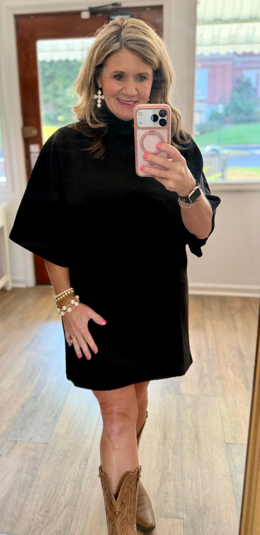 Black bat wing dress