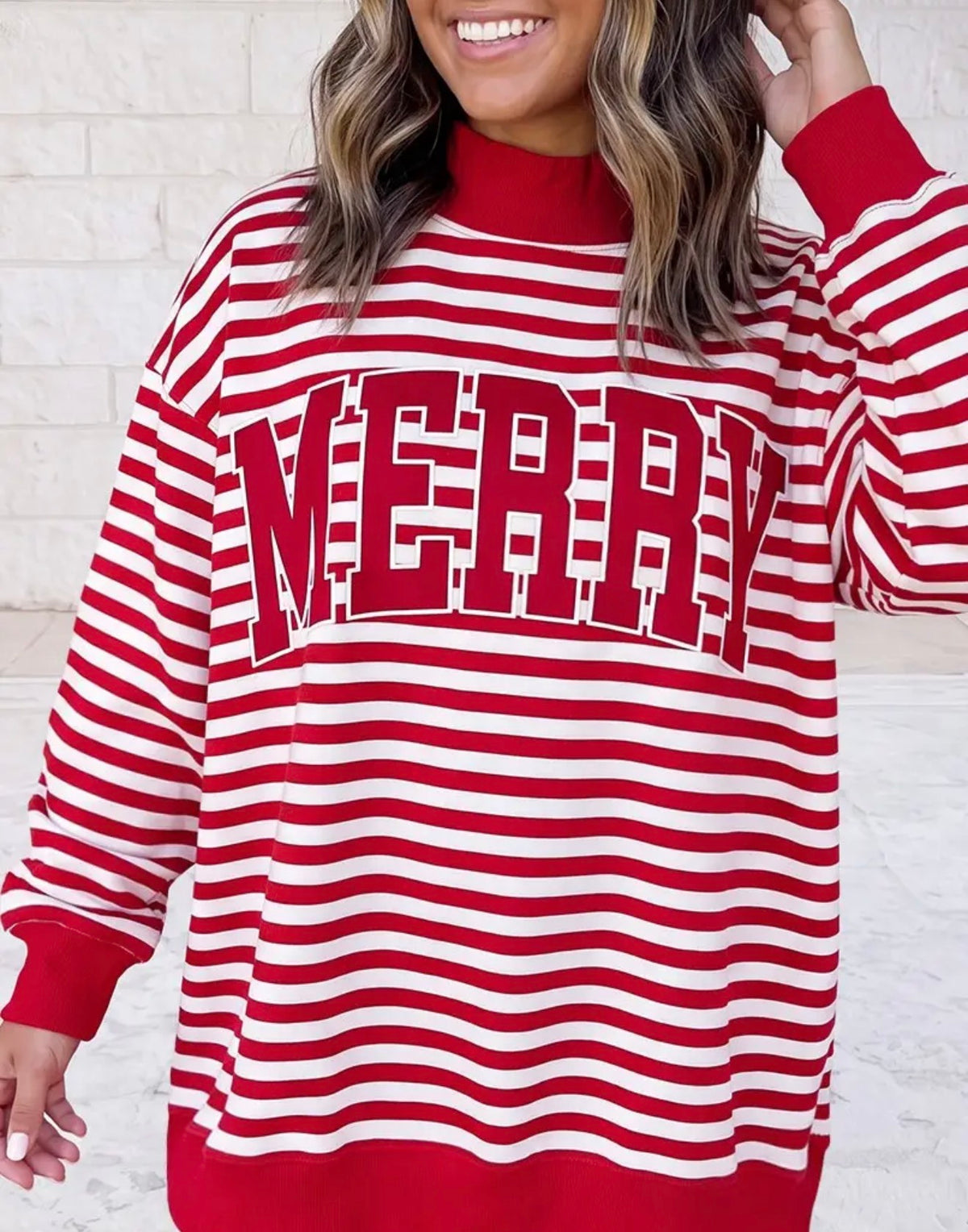 Striped Christmas sweat