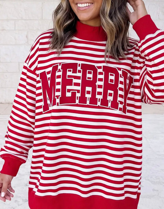 Striped Christmas sweat