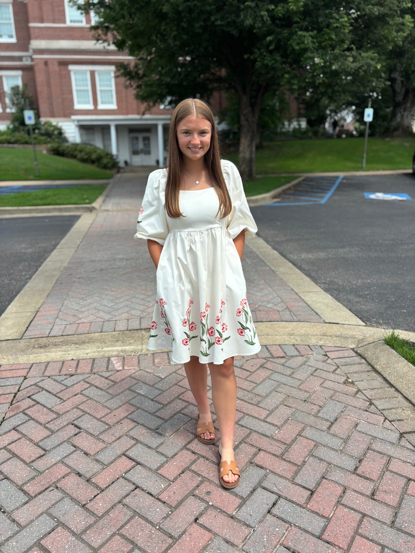 Floral puff dress