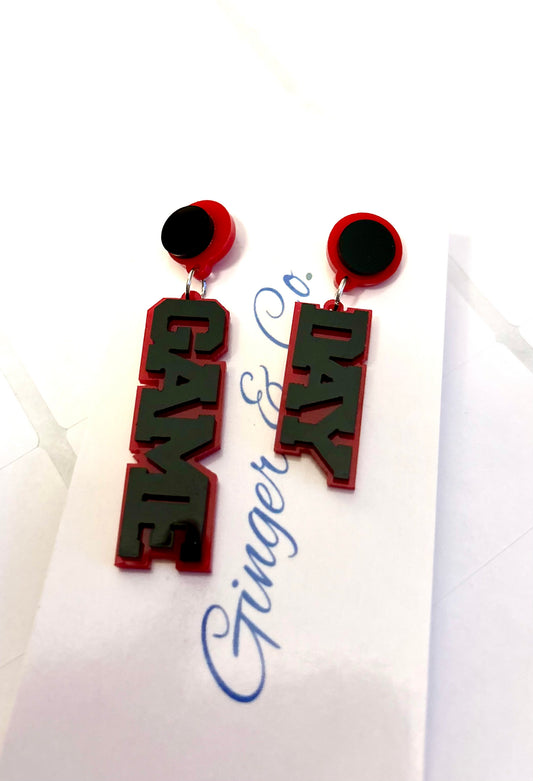 Small game day earrings