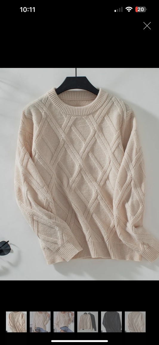 Diamond check sweater