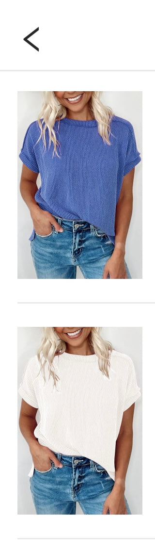 Crinkle ribbed top