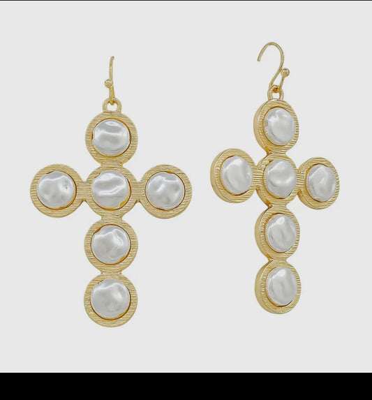 Lrg. gold pearl ear