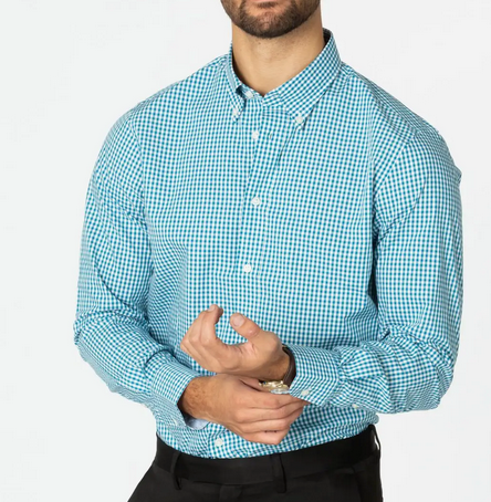 blue checked Men's
