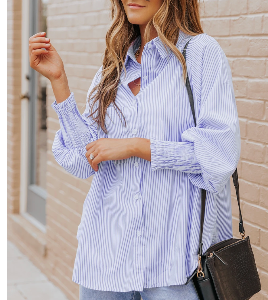 Stripe smock sleeve