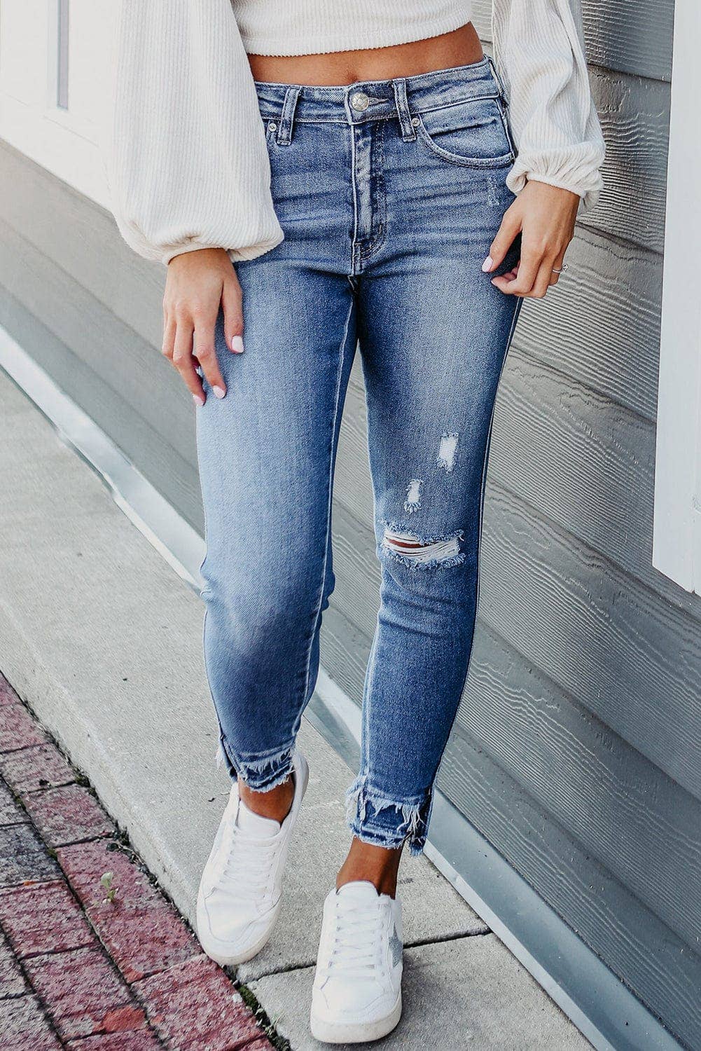 Kezia Skinny Jeans: Light Blue / 10